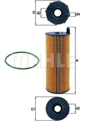 OX 196/3D KNECHT/MAHLE Масляный фильтр (фото 1)