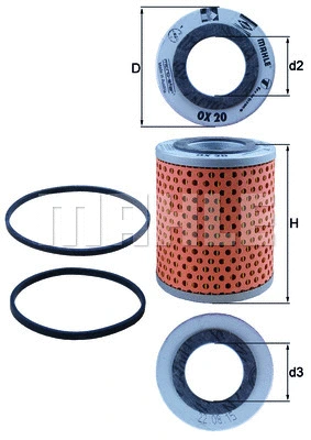 OX 20D KNECHT/MAHLE Масляный фильтр (фото 1)