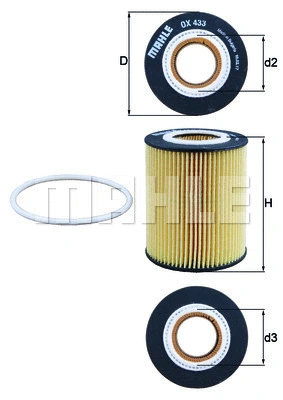 OX 433D KNECHT/MAHLE Масляный фильтр (фото 1)