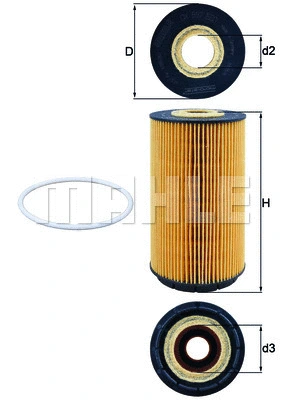 OX 557D KNECHT/MAHLE Масляный фильтр (фото 1)