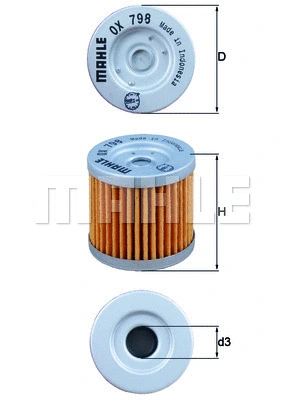 OX 798 KNECHT/MAHLE Масляный фильтр (фото 1)