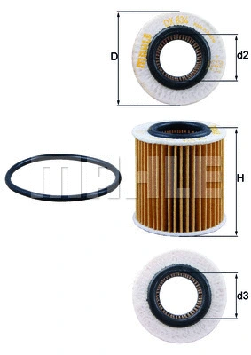 OX 834D KNECHT/MAHLE Масляный фильтр (фото 1)