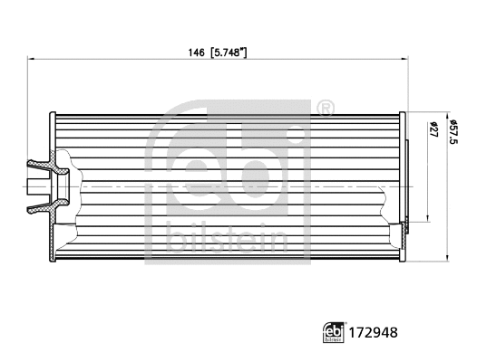 172948 FEBI Масляный фильтр (фото 1)