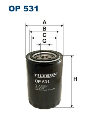 OP531 FILTRON Масляный фильтр (фото 1)
