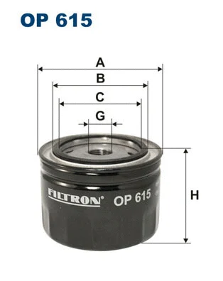 OP615 FILTRON Масляный фильтр (фото 1)