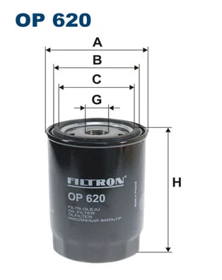 OP620 FILTRON Масляный фильтр (фото 1)