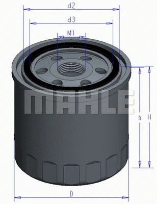 OC 556 KNECHT/MAHLE Масляный фильтр (фото 1)