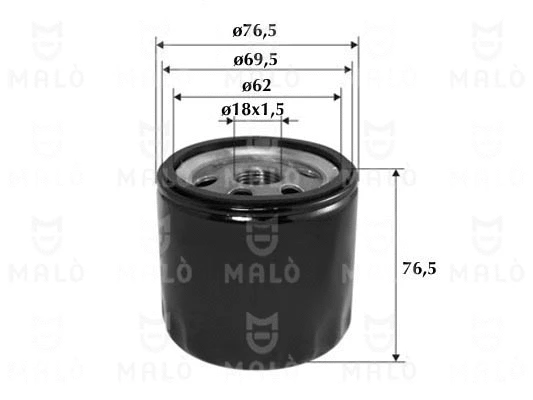 1510221 MALO Масляный фильтр (фото 1)