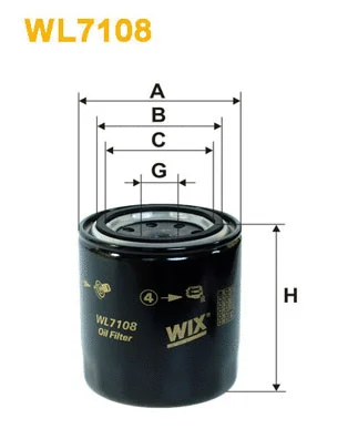 WL7108 WIX Масляный фильтр (фото 1)