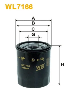 WL7166 WIX Масляный фильтр (фото 1)