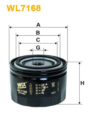 WL7168 WIX Масляный фильтр (фото 1)