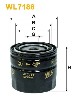 WL7188 WIX Масляный фильтр (фото 1)