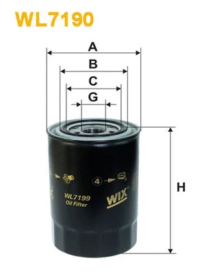 WL7199 WIX Масляный фильтр (фото 1)