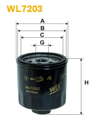 WL7203 WIX Масляный фильтр (фото 1)