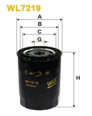 WL7219 WIX Масляный фильтр (фото 1)