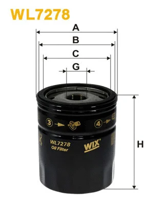 WL7278 WIX Масляный фильтр (фото 1)