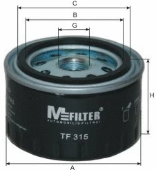 TF 315 MFILTER Масляный фильтр (фото 1)