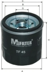 TF 45 MFILTER Масляный фильтр (фото 1)