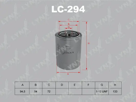 LC-294 LYNXAUTO Масляный фильтр (фото 1)