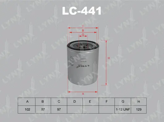 LC-441 LYNXAUTO Масляный фильтр (фото 1)