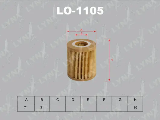 LO-1105 LYNXAUTO Масляный фильтр (фото 1)