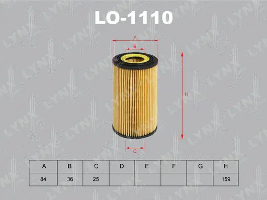 LO-1110 LYNXAUTO Масляный фильтр (фото 1)