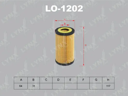 LO-1202 LYNXAUTO Масляный фильтр (фото 1)