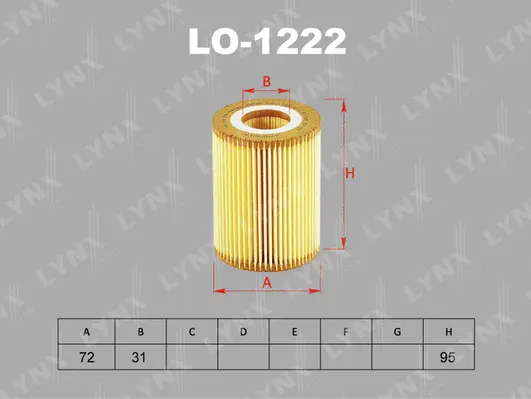 LO-1222 LYNXAUTO Масляный фильтр (фото 2)