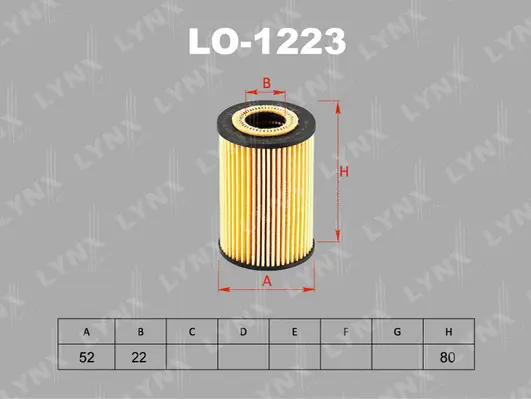 LO-1223 LYNXAUTO Масляный фильтр (фото 2)