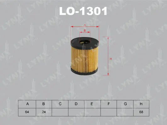 LO-1301 LYNXAUTO Масляный фильтр (фото 1)