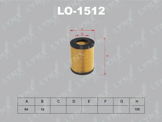 LO-1512 LYNXAUTO Масляный фильтр (фото 1)