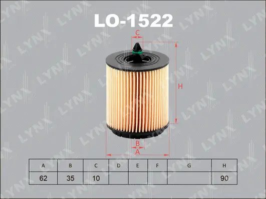 LO-1522 LYNXAUTO Масляный фильтр (фото 1)