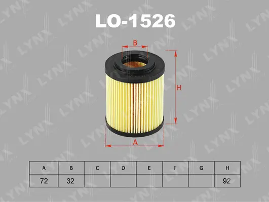 LO-1526 LYNXAUTO Масляный фильтр (фото 2)