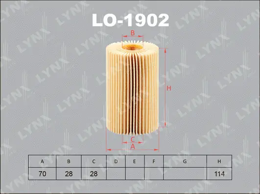LO-1902 LYNXAUTO Масляный фильтр (фото 1)
