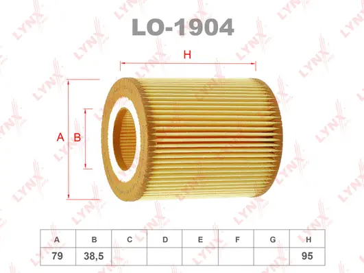 LO-1904 LYNXAUTO Масляный фильтр (фото 1)