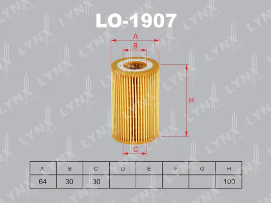 LO-1907 LYNXAUTO Масляный фильтр (фото 1)