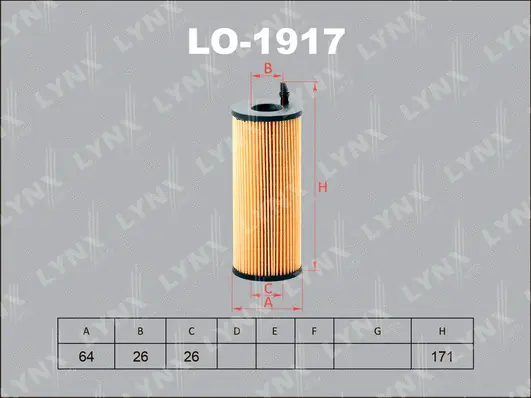 LO-1917 LYNXAUTO Масляный фильтр (фото 1)