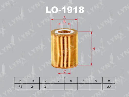 LO-1918 LYNXAUTO Масляный фильтр (фото 1)