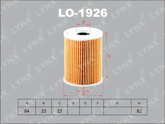 LO-1926 LYNXAUTO Масляный фильтр (фото 1)