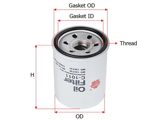 C-1011 SAKURA Масляный фильтр (фото 1)