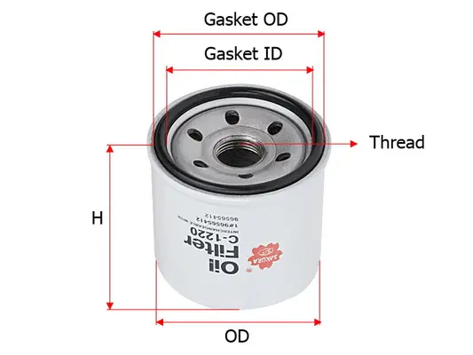 C-1220 SAKURA Масляный фильтр (фото 1)