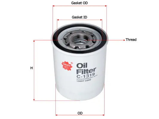 C-1319 SAKURA Масляный фильтр (фото 1)