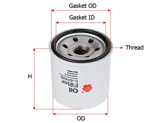 C-65400 SAKURA Масляный фильтр (фото 1)