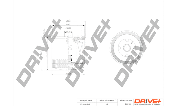 DP1110.11.0015 Dr!ve+ Масляный фильтр (фото 1)