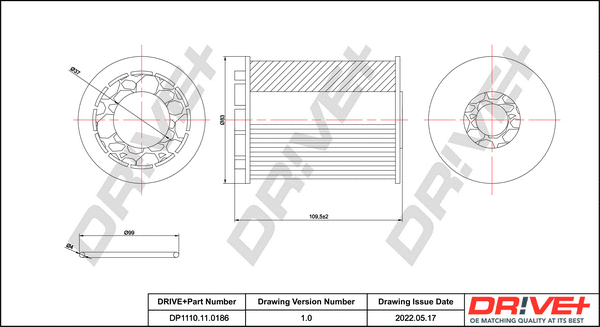 DP1110.11.0186 Dr!ve+ Масляный фильтр (фото 1)