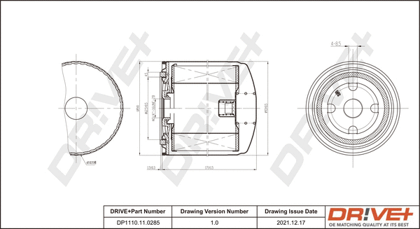 DP1110.11.0285 Dr!ve+ Масляный фильтр (фото 1)