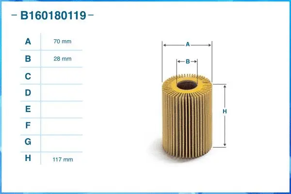 B160180119 CWORKS Масляный фильтр (фото 2)