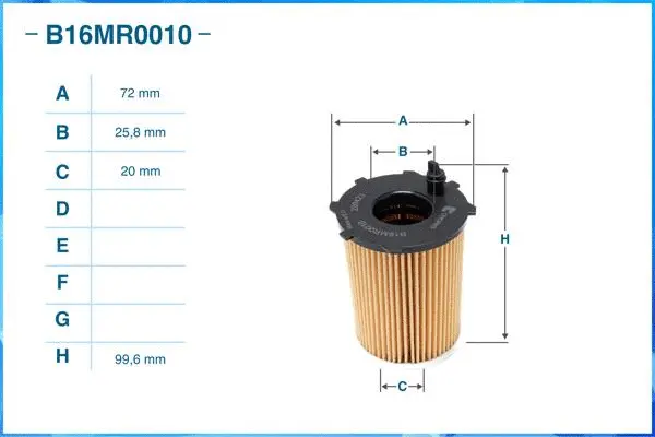 B16MR0010 CWORKS Масляный фильтр (фото 2)