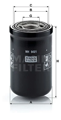 WH 945/1 MANN Гидрофильтр, автоматическая коробка передач (фото 1)