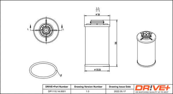 DP1110.14.0001 Dr!ve+ Гидрофильтр, автоматическая коробка передач (фото 1)